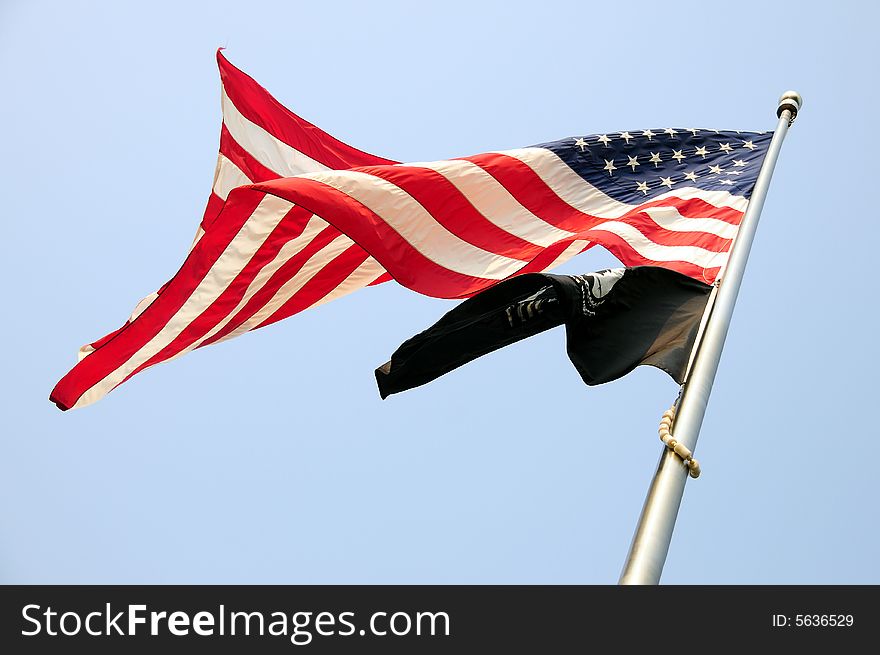 American And Pow Mia Flags