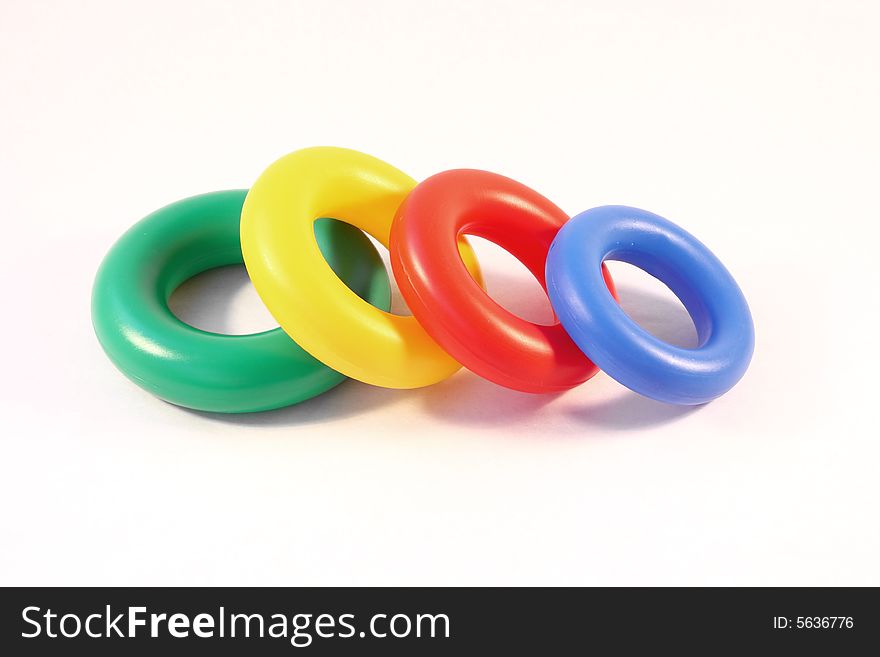 Colorful Rings isolated on white background