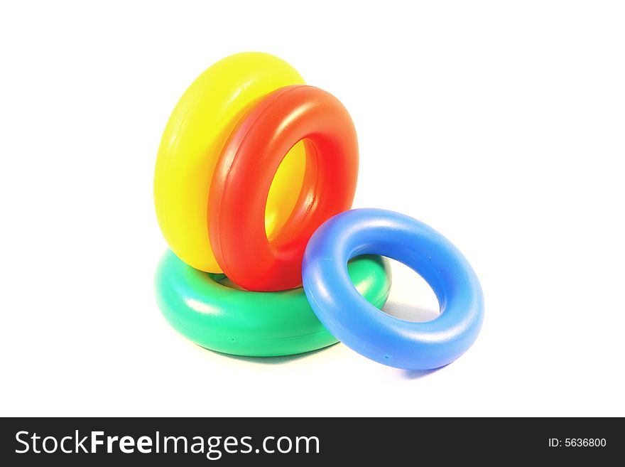 Colorful Rings isolated on white background