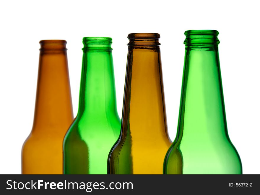 Six empty bottles of beer