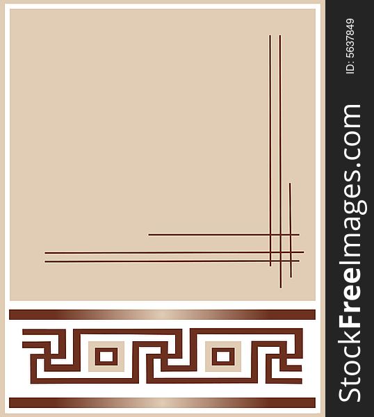 Abstract figure with zigzags and a place for the text. Abstract figure with zigzags and a place for the text