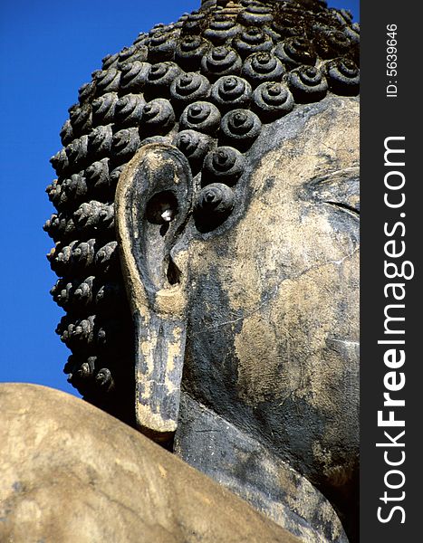 Head of Buddha statue in Ayutthaya History Parc