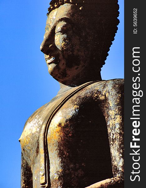 Head of Buddha statue in Ayutthaya History Parc