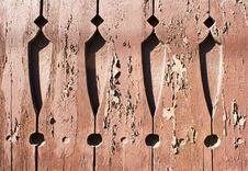 Old Painted Boards With Cracked Paint And Carved Patterns Stock Photography Old Painted Boards With Cracked Paint And Carved Patterns Stock Photography