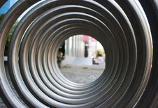 Front View Of Large Metal Spiral Stock Image Front View Of Large Metal Spiral Stock Image