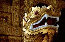 Golden Head Of Dragon Royalty Free Stock Image Golden Head Of Dragon Royalty Free Stock Image