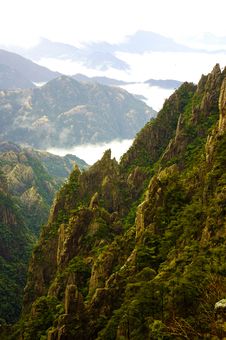 Karst Landform In The Mt. Huangshan China Royalty Free Stock Photo Karst Landform In The Mt. Huangshan China Royalty Free Stock Photo