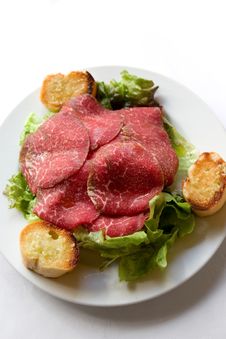 Cured Ham With Salad Royalty Free Stock Photos Cured Ham With Salad Royalty Free Stock Photos
