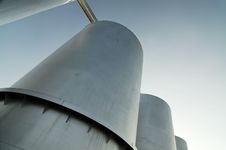 Large Industrial Grain Silos Royalty Free Stock Photo Large Industrial Grain Silos Royalty Free Stock Photo