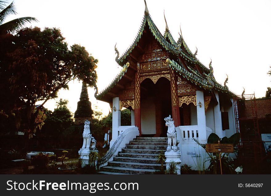 Buddhist temple in Chiang Mai, Thailand