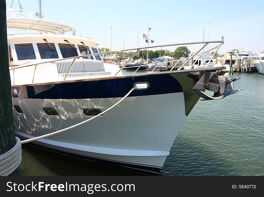 Docking for a stay in Sag Harbor, Long Island. Docking for a stay in Sag Harbor, Long Island