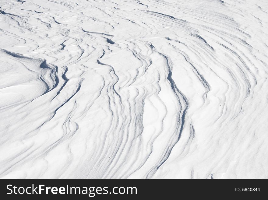 Winter background - waves on a snow. Winter background - waves on a snow