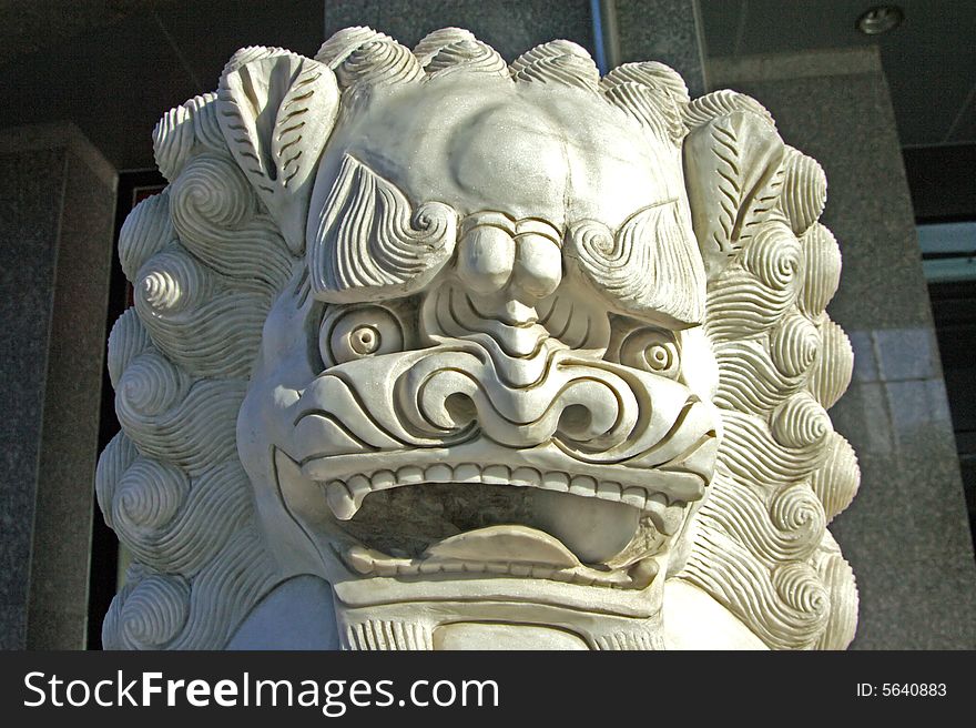 Stone lions. In many parts of China have the stone lions. It will bring good fortune and peace.