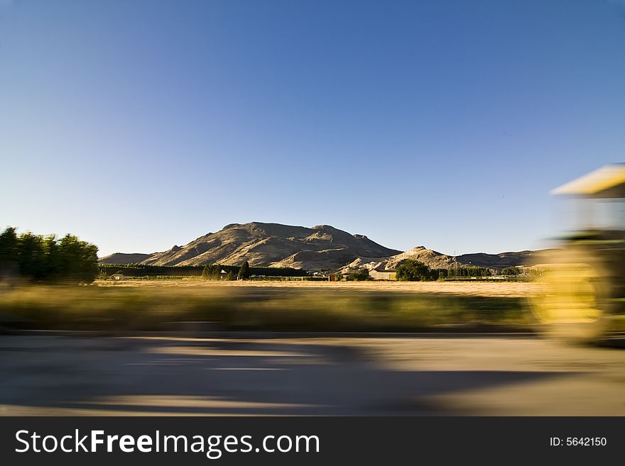 Blurred colorful landscape at high speed. Blurred colorful landscape at high speed.