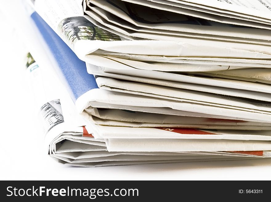 Stack of newspapers