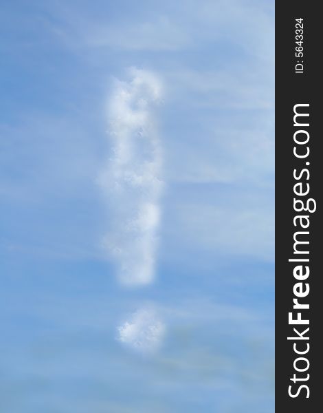 An exclamation mark in the sky. An exclamation mark in the sky