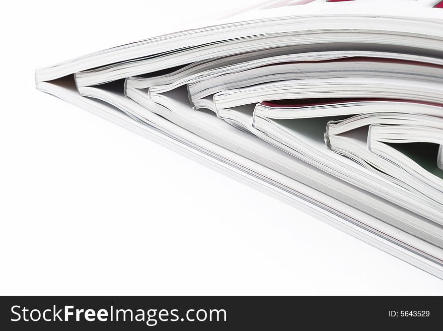 Stack of newspapers isolated on white. Stack of newspapers isolated on white