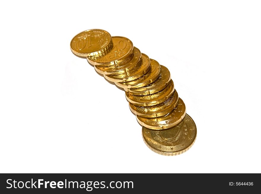 Maltese euro coins isolated on a white background. Maltese euro coins isolated on a white background.