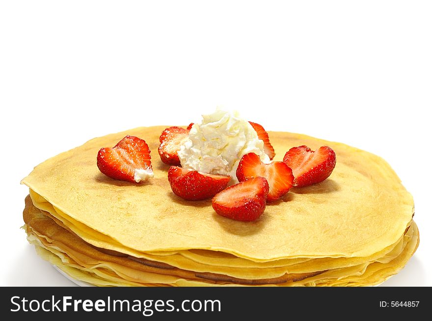 Pancakes Filled With Strawberry