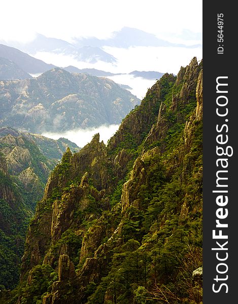 Karst Landform In The Mt. Huangshan China