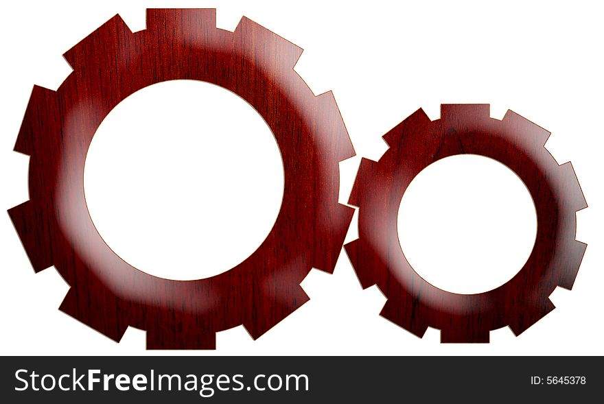 Company Logo - Wood Mechanism Gear-Driven Wheels