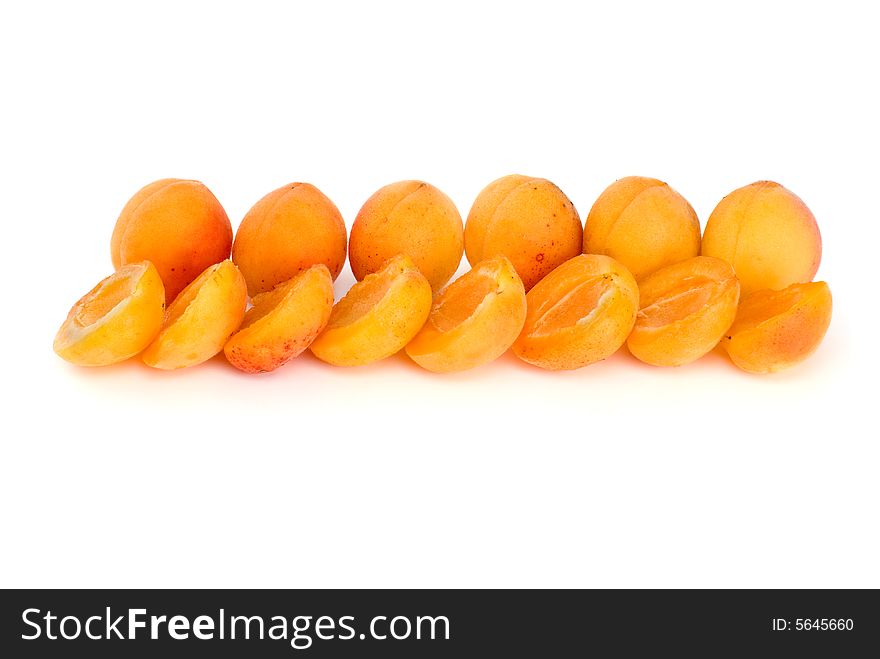 Few Whole Apricots And Some Halves