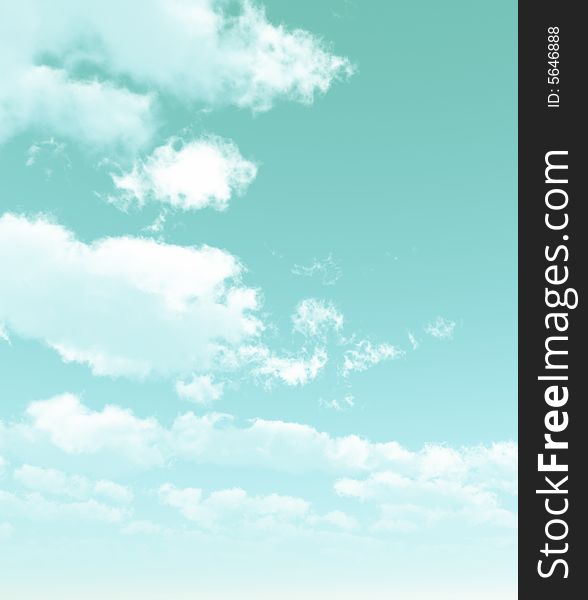 Beautiful summer cloudscape. 3d image. Beautiful summer cloudscape. 3d image