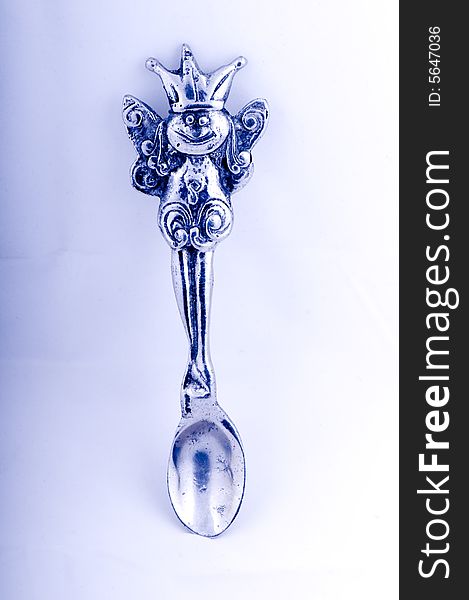 Designer teaspoon manufactured from Pewter and hand sculpted. Designer teaspoon manufactured from Pewter and hand sculpted