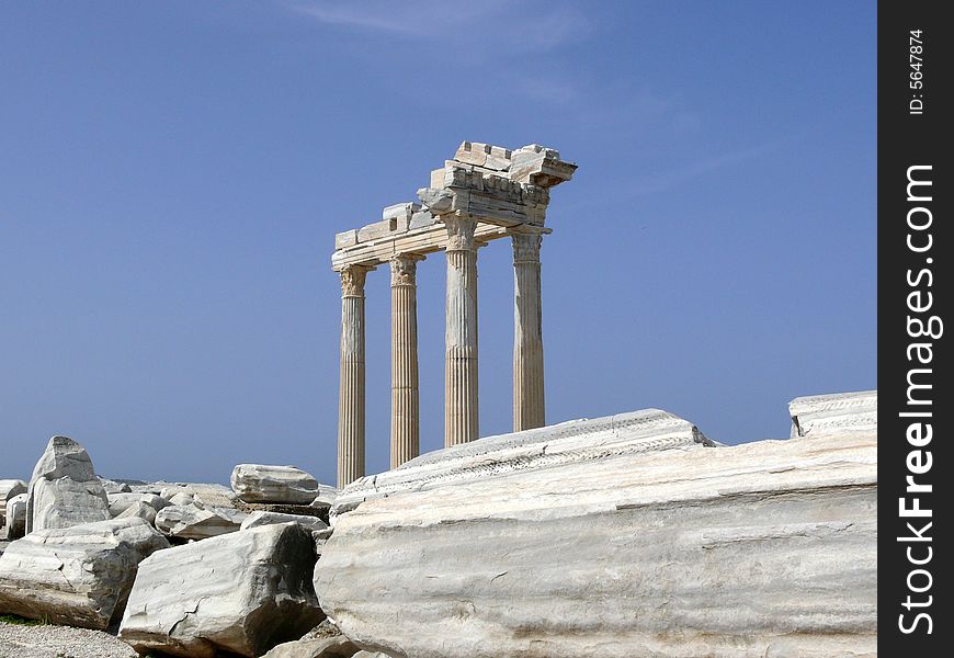 Apollo Temple in Side Turkey. Apollo Temple in Side Turkey