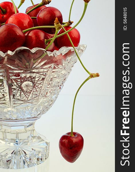 Cherries In A Glass Bowl