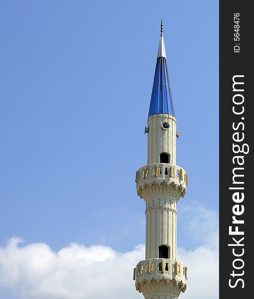 Prayer tower in alanya in turkey. Prayer tower in alanya in turkey