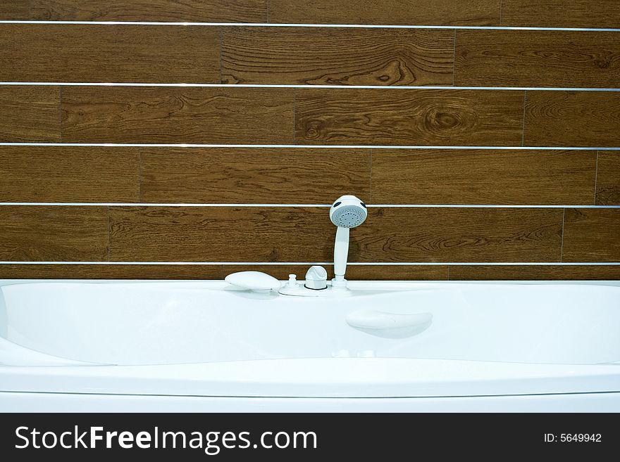 Wooden bathroom