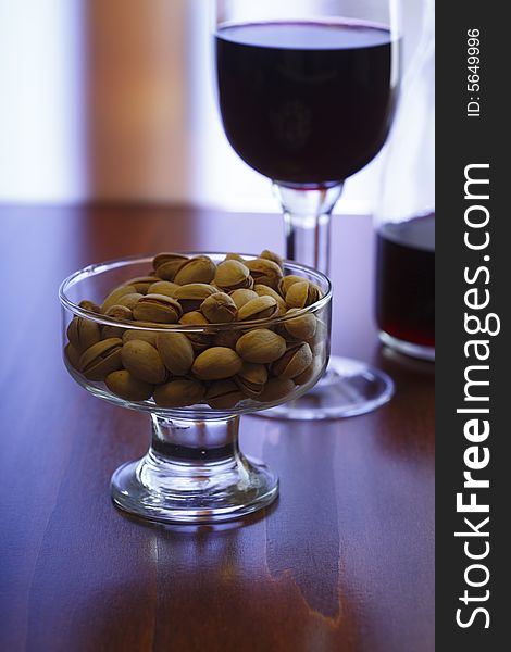 Red Wine And Pistachios