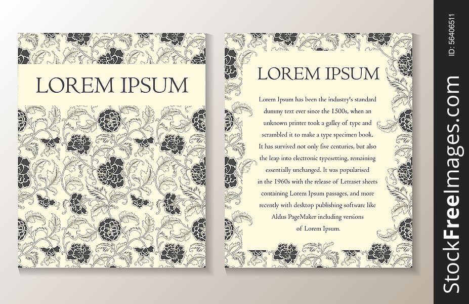 Floral Greeting Or Invitation Card.