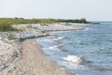 Deserted Seascape At Warm Summer Morning Stock Photography Deserted Seascape At Warm Summer Morning Stock Photography