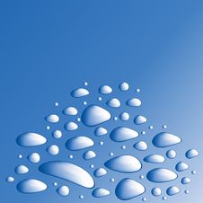 Blue Water With Bubbles Royalty Free Stock Photography