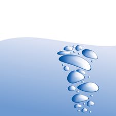 Blue Water With Bubbles Royalty Free Stock Images