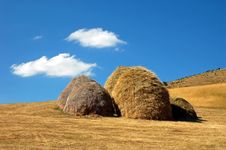 Dry Haystacks Royalty Free Stock Photos Dry Haystacks Royalty Free Stock Photos