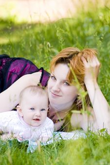 Mother And Little Child Stock Photo