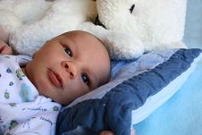 Baby And Bear Stock Photos