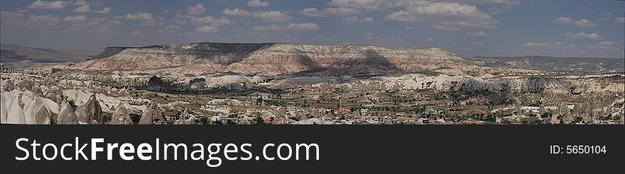 Panorama of mountains in cappadocia. Panorama of mountains in cappadocia