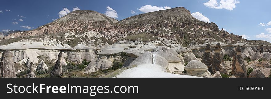 Panorama Of Mountains In Cappadocia