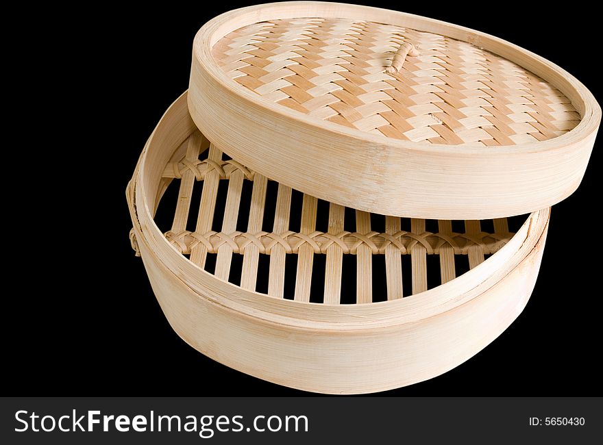 Bamboo steamer clipping path.