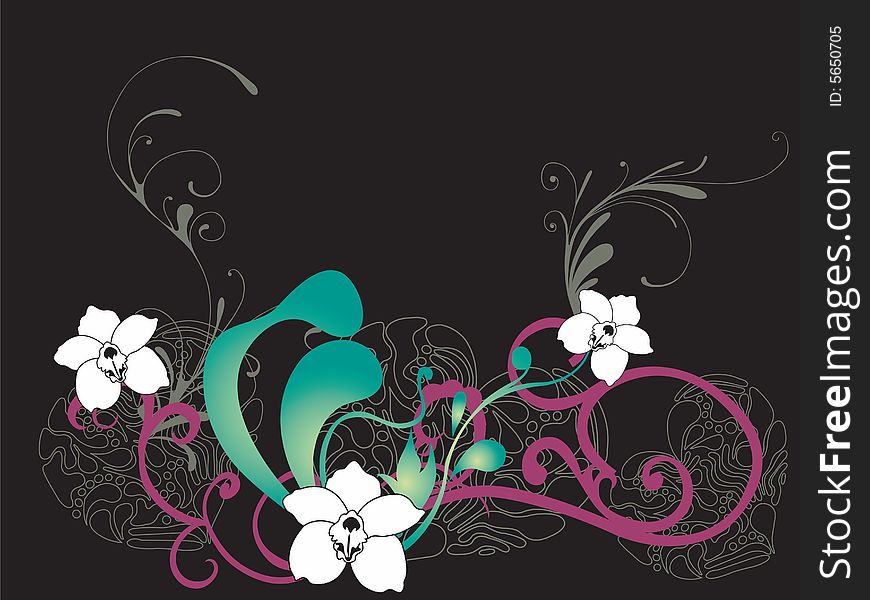 Illustration of a floral background. Illustration of a floral background