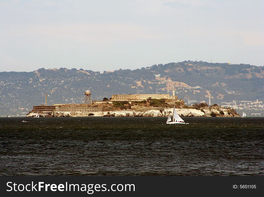 Alcatraz in the San Francisco Bay, California, USA. Alcatraz in the San Francisco Bay, California, USA