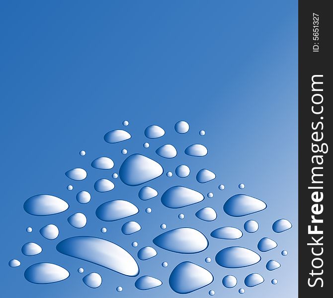 Blue water with bubbles vector illustration