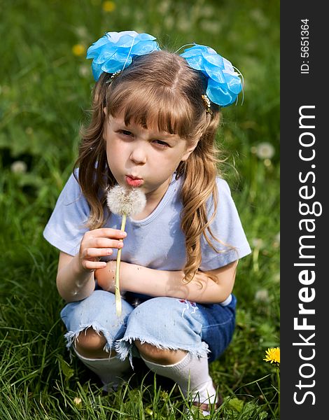 Girl with dandelion