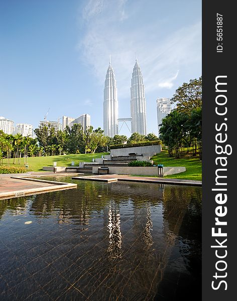 KLCC is 88-storey tall also known as Petronas Twin Towers, the tallest twin towers in the world. It was developed as an integral part of the Kuala Lumpur City Centre (KLCC) project, which is Petronas' corporate headquarters. KLCC is 88-storey tall also known as Petronas Twin Towers, the tallest twin towers in the world. It was developed as an integral part of the Kuala Lumpur City Centre (KLCC) project, which is Petronas' corporate headquarters.