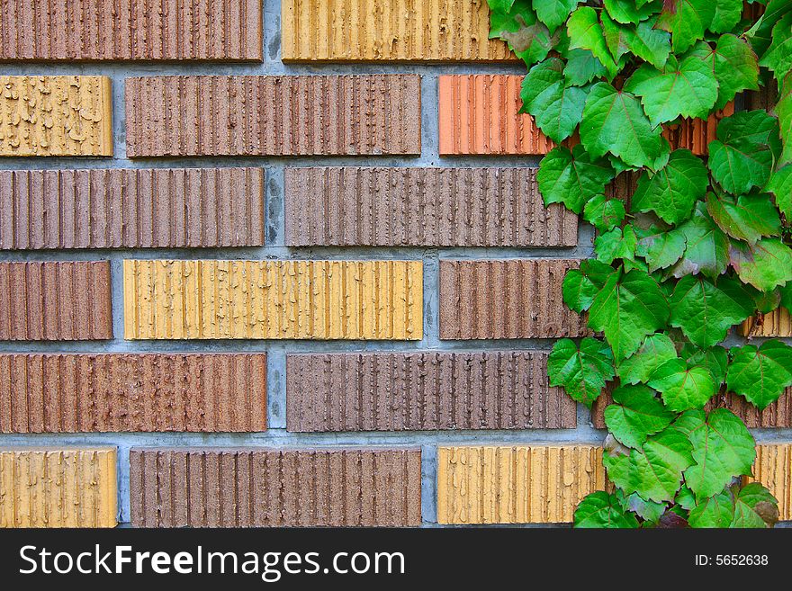 Brick wall photo showing the pattern details