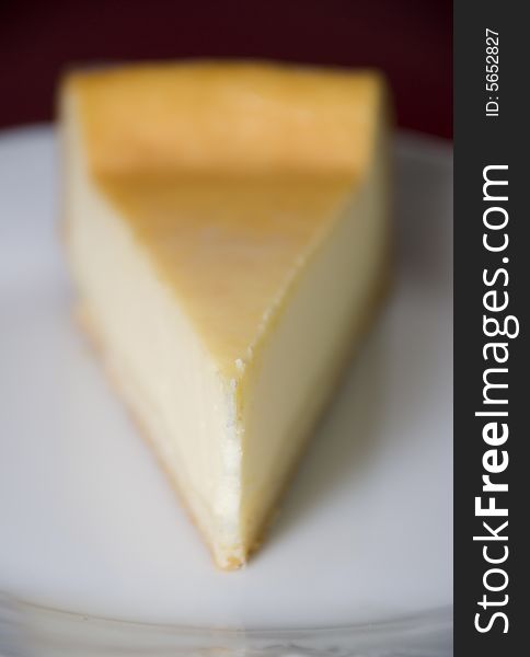 Fresh cheese cake on a plate